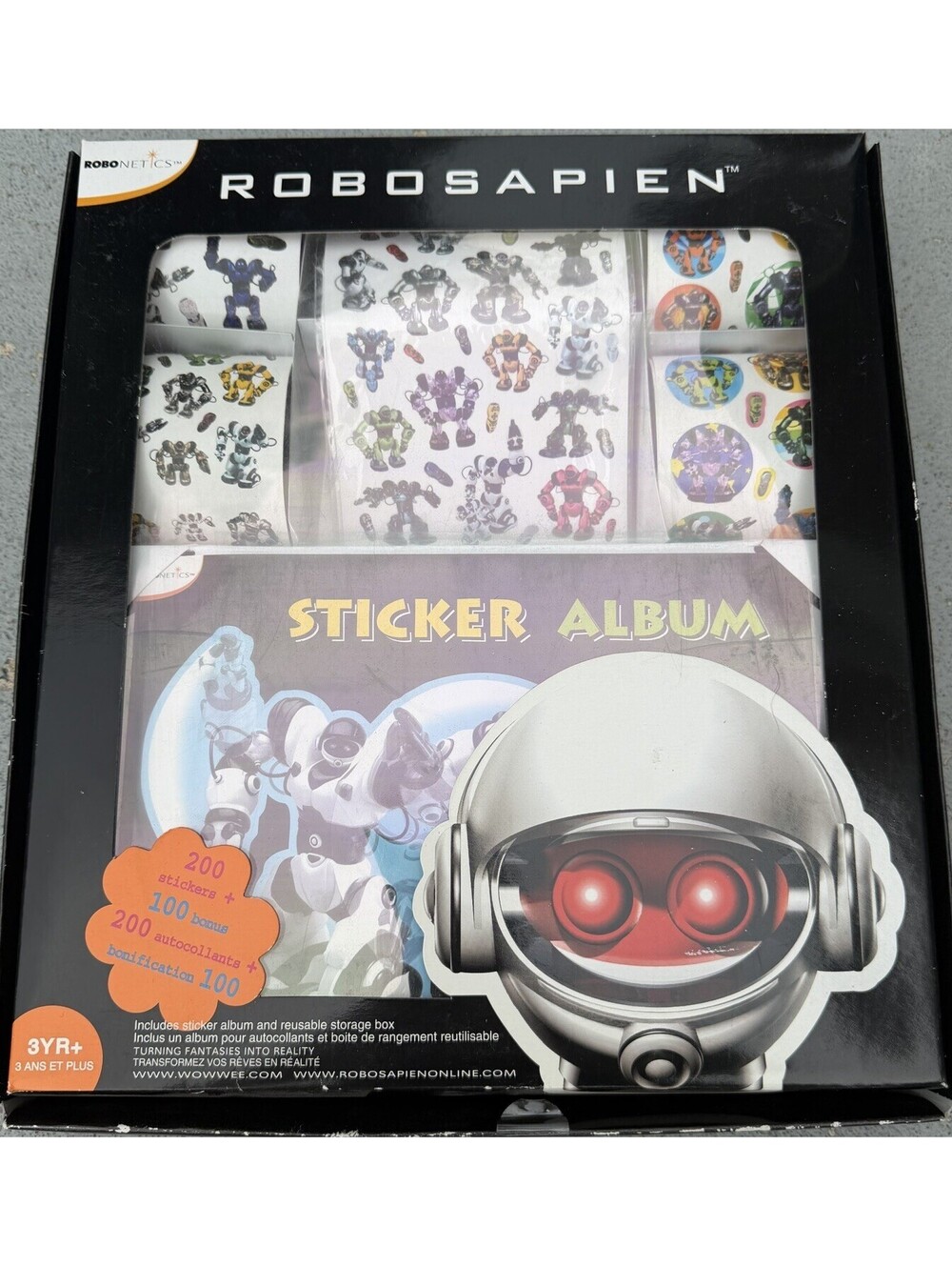Wow Wee ROBOSAPIEN Stickers Opened Unused Sticker Albums Multicolored 2005 Y2K
